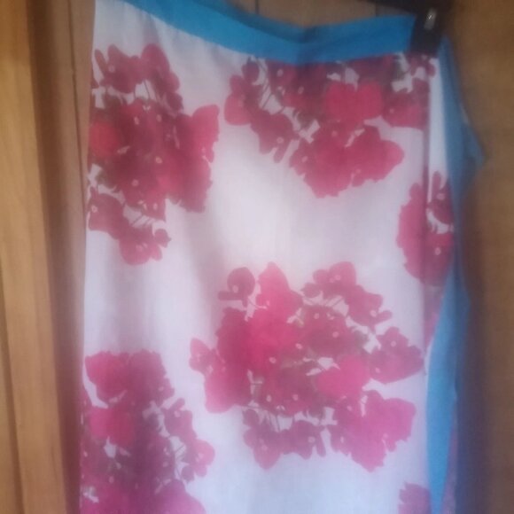 Women's Floral Side Tie Swimsuit Cover Up One Size New - Picture 3 of 3